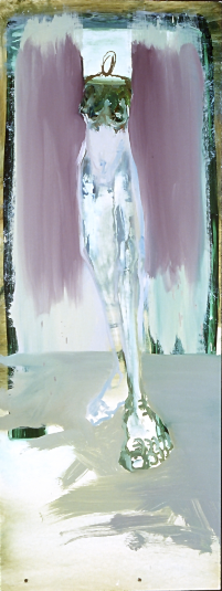 Raumgestalt I, &Ouml;l auf Hartfaser, 120 x 45cm, 1995
