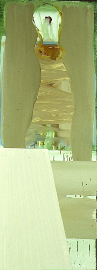 Raumgestalt VI, &Ouml;l auf Hartfaser, 120 x 45cm, 1995